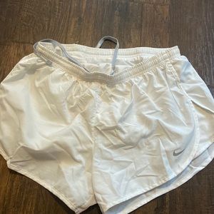 white nike shorts